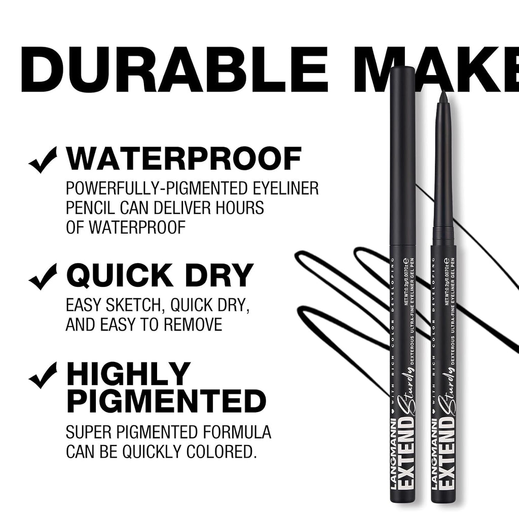 Langmanni 12Pcs Metal Colorful Eyeliner Pencil Set - Matte & Shimmer Eye Makeup,Smooth Use Long-Lasting & Waterproof Eyeliner Set