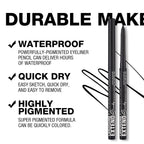 Langmanni 12Pcs Metal Colorful Eyeliner Pencil Set - Matte & Shimmer Eye Makeup,Smooth Use Long-Lasting & Waterproof Eyeliner Set