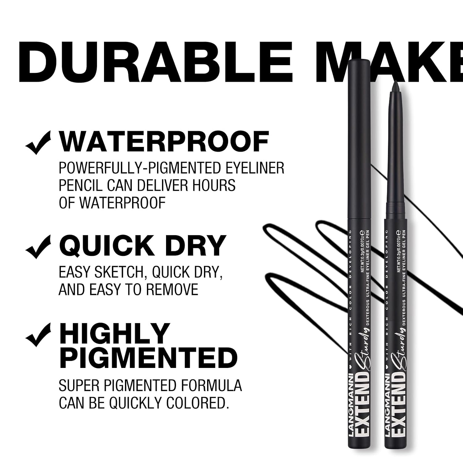 Langmanni 12Pcs Metal Colorful Eyeliner Pencil Set - Matte & Shimmer Eye Makeup,Smooth Use Long-Lasting & Waterproof Eyeliner Set