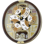 Seiko Qxm607Brhz 45 Melodies In Motion Wall Clock With Rotating Pendulum