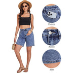 Bermuda Shorts for Women High Waisted Jorts Jean Shorts Womens Trendy Outfits Casual Summer Stretchy Denim Shorts