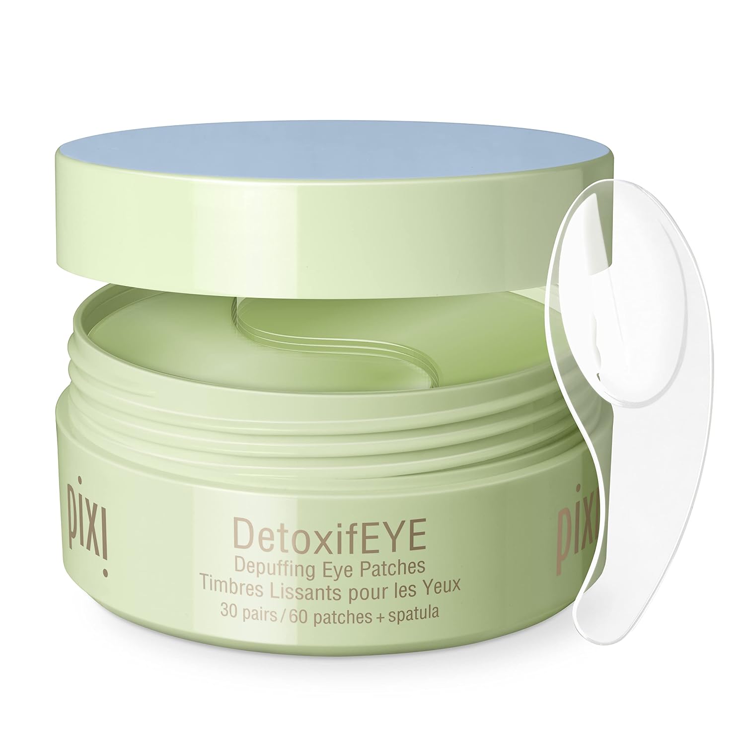 Pixi Detoxifeye Depuffing Hydrogel Eye Patches With Cucumber, Hyaluronic Acid & Caffeine For Puffy Eyes And Dark Circles | Treats Tired Eyes, Puffiness And Eyebags | Hydrate Eye Area, 60 Patches