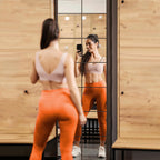 Home Gym Mirrors, 12'' X 12'' Glass Mirror Tiles, 16 Pcs | Square Large Wall Mirror, For Home Gym, Bedroom, Door, Bathroom, Frameless Mirror Sets
