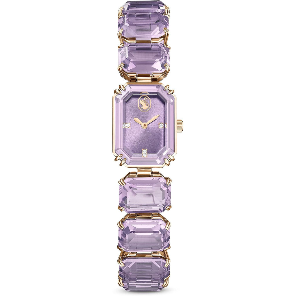Swarovski Watch, Octagon Cut Bracelet, Purple, Champagne Gold-Tone Finish
