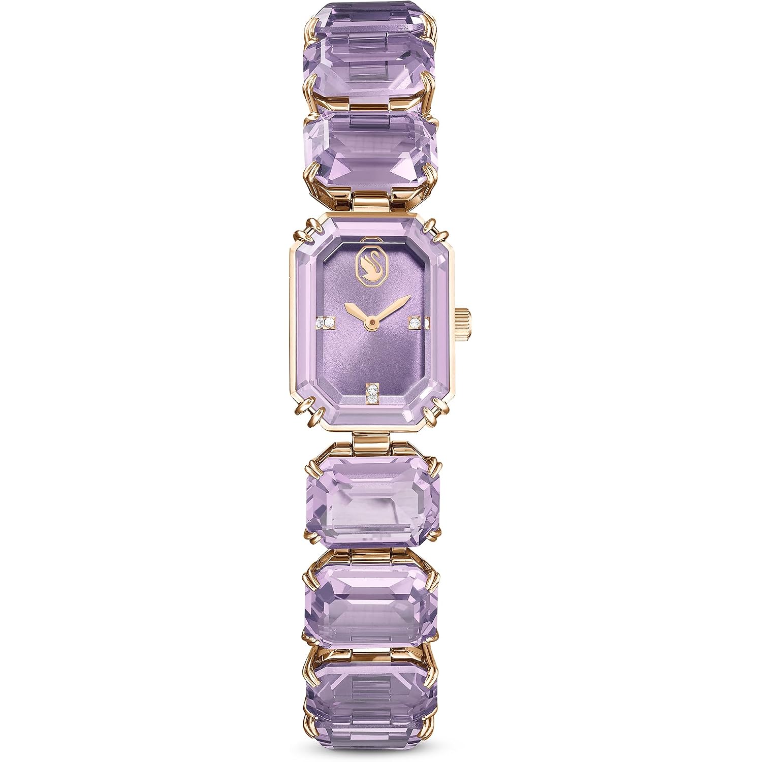 Swarovski Watch, Octagon Cut Bracelet, Purple, Champagne Gold-Tone Finish