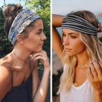 Huachi Boho Headbands For Women Wide Head Bands, Yoga Workout Hair Bands For Women'S Hair Non Slip, Summer Womens Headbands Hair Accessories 6 Pack