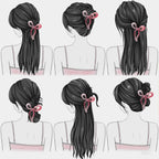 4 Pcs Bow Hair Clips Elegant Hair Claw Butterfly Hair Accessories for Girls Nonslip Butterfly Clips Hair Grips Styling Accessories for Women