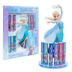 Townley Girl Disney Frozen Elsa Lip Gloss with Acrylic Stand for Storage and Display, Plant Based Lip Gloss, Perfect for Parties, Sleepovers, Makeovers, Birthday Gift for Girls, Age 3