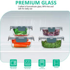 24 Pieces Glass Food Storage Containers Set, Meal Prep Containers, Bpa-Free Airtight Glass Storage Containers With Lids,Freezer, Microwave And Oven Safe,Gray