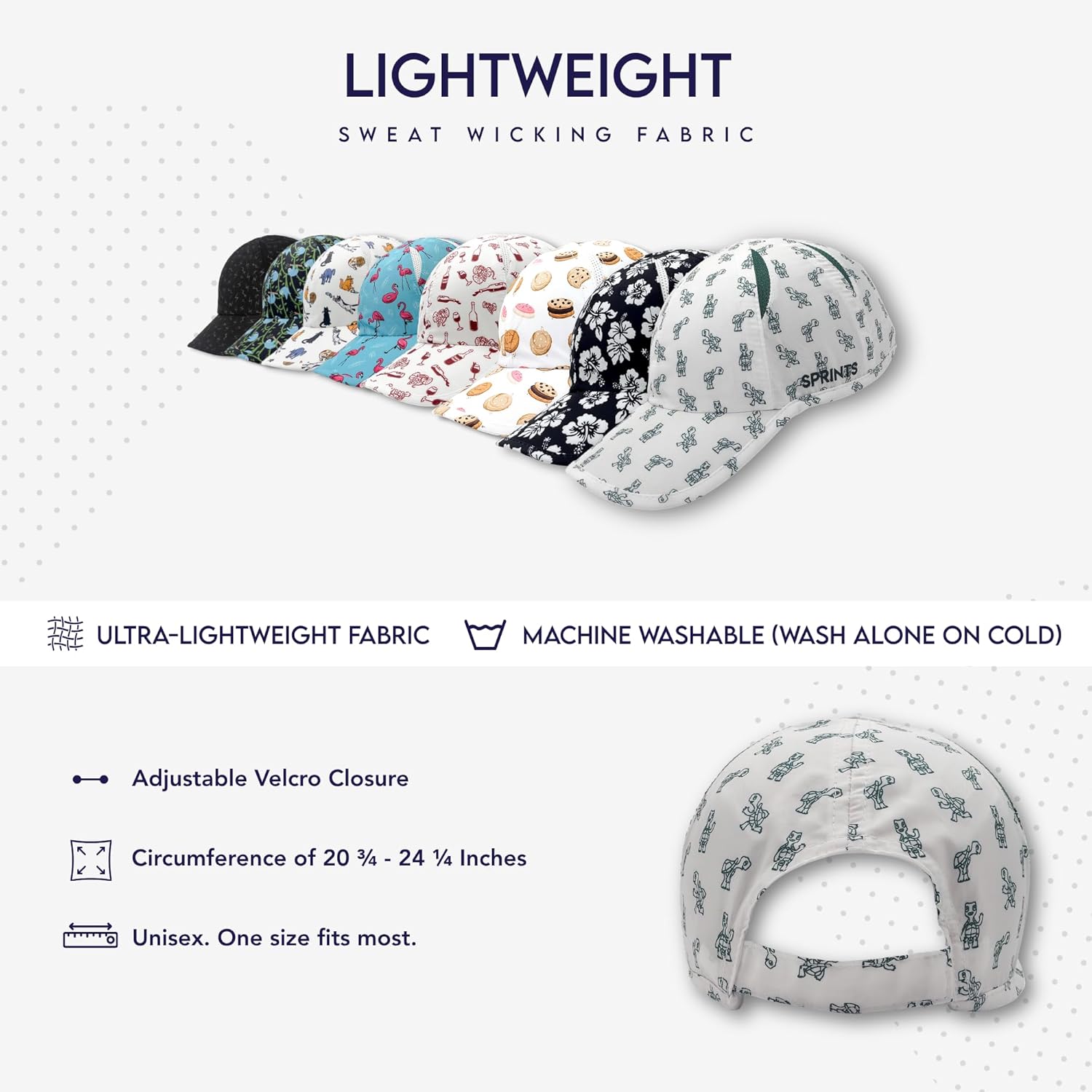 Sprints Race Day Performance Running Cap | The Lightweight, Quick Dry, Sport Hat, One Size, Unisex