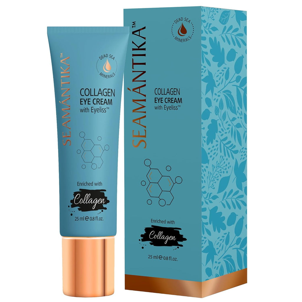 Seamantika Under Eye Cream With Collagen For Puffiness And Bags – 0.8 Fl Oz | Fast-Acting Eye Tightening Treatment For Wrinkles, Puffiness & Fine Lines | Lifts And Firms Under-Eye Area In Minutes