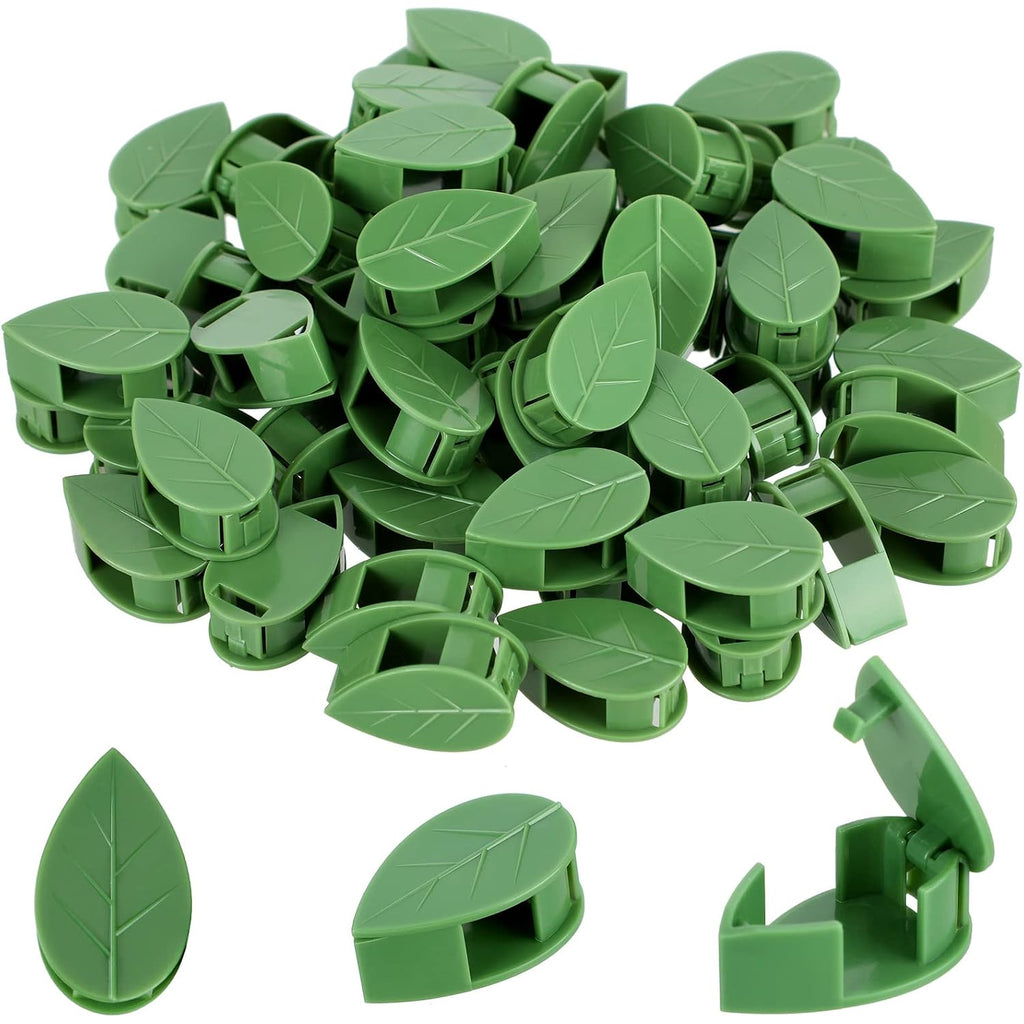 Geiserailie 60 Plant Climbing Clips Wall Fixture With 72 Stickers For Vine | Invisible Leaf Traction Fixer, Self-Adhesive Hook, Indoor Outdoor Use, Decoration, Clear Acrylic Sticker