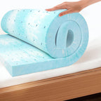 EGO Topper 2 Inch Twin Memory Foam Mattress Topper, Gel Foam Mattress Topper for Pressure Relief, Ventilated Design Bed Topper in a Box, CertiPUR-US Certified, 38"×75", Medium