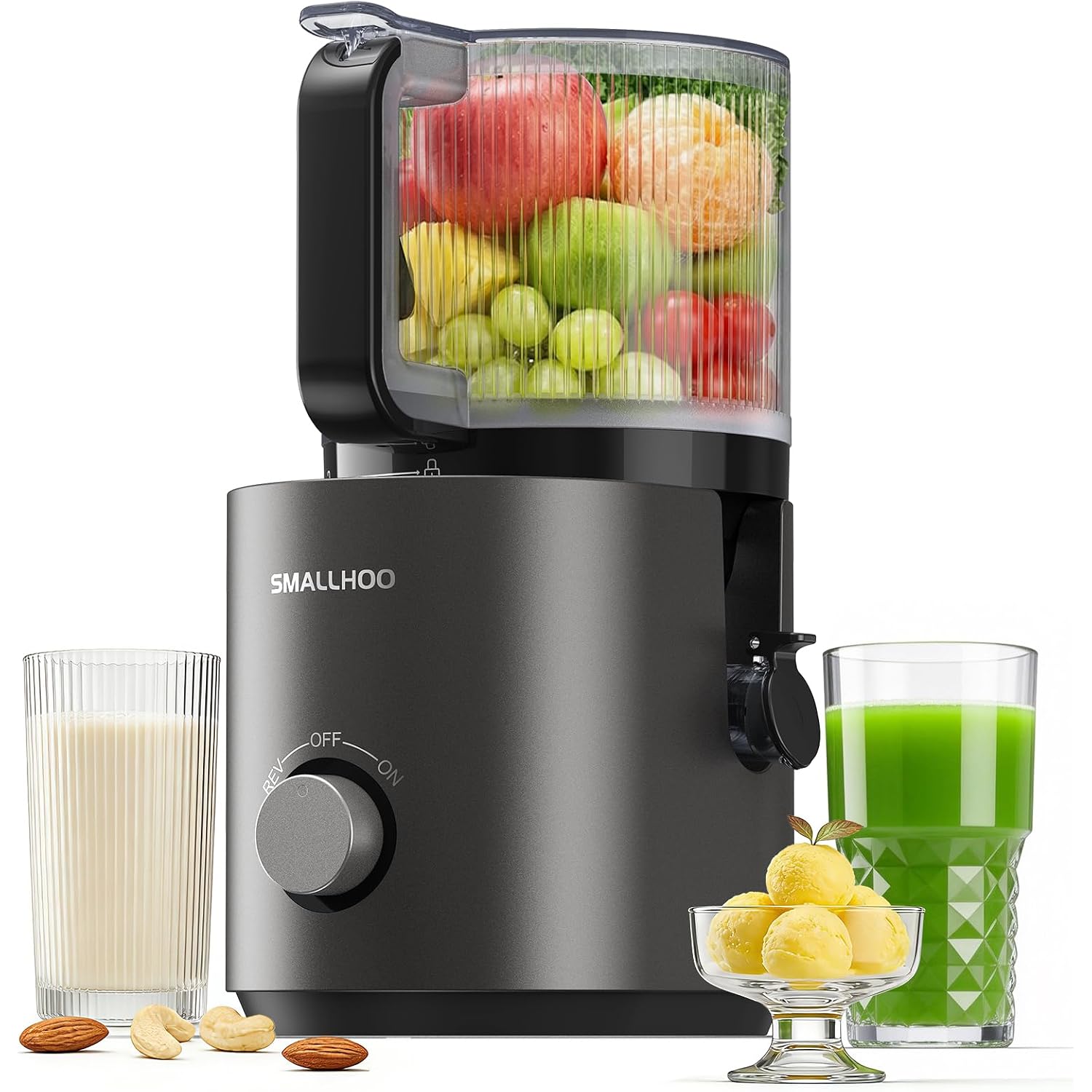 3-In-1 Juicer Machines, Cold Press Juicer 7“ Large Chute & 120Oz – For Whole Vegetables & Fruits, High Juice Yield | Nut Milk | Natural Sorbet, Sliver