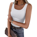 Womens Sleeveless Scoop Neck Tank Top Ribbed Fitted Summer Basic Slim Cute Tops 2026