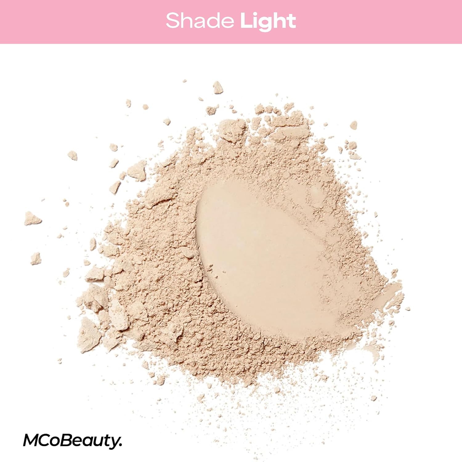 MCoBeauty Miracle Flawless Pressed Powder - 1 Light - Soft Focus Blurring, Finishing & Setting Powder - Face Makeup Compact with Rose Flower Extract Sweet Almond Oil - Vegan & Cruelty Free