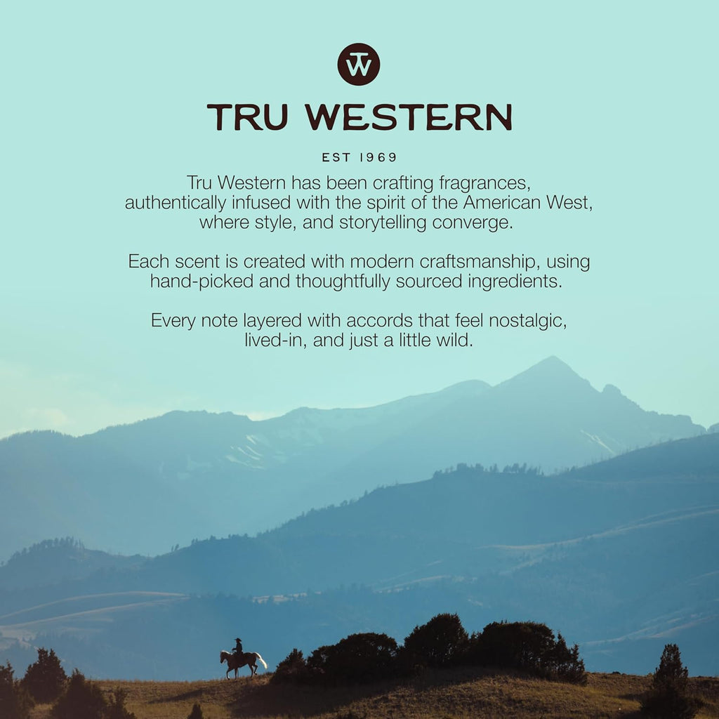 Outlaw Men’s Cologne by Tru Western - Refreshing Bergamot, Lavender and Fir Balsam for a Sensual Aroma - 3.4 oz