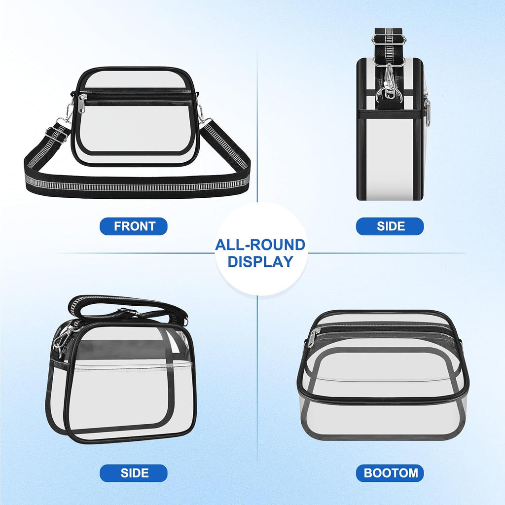 Clear Bag For Stadium Events Clear Purse For Women Crossbody Bag Adjustable Shoulder Strap For Concert Sports Festival