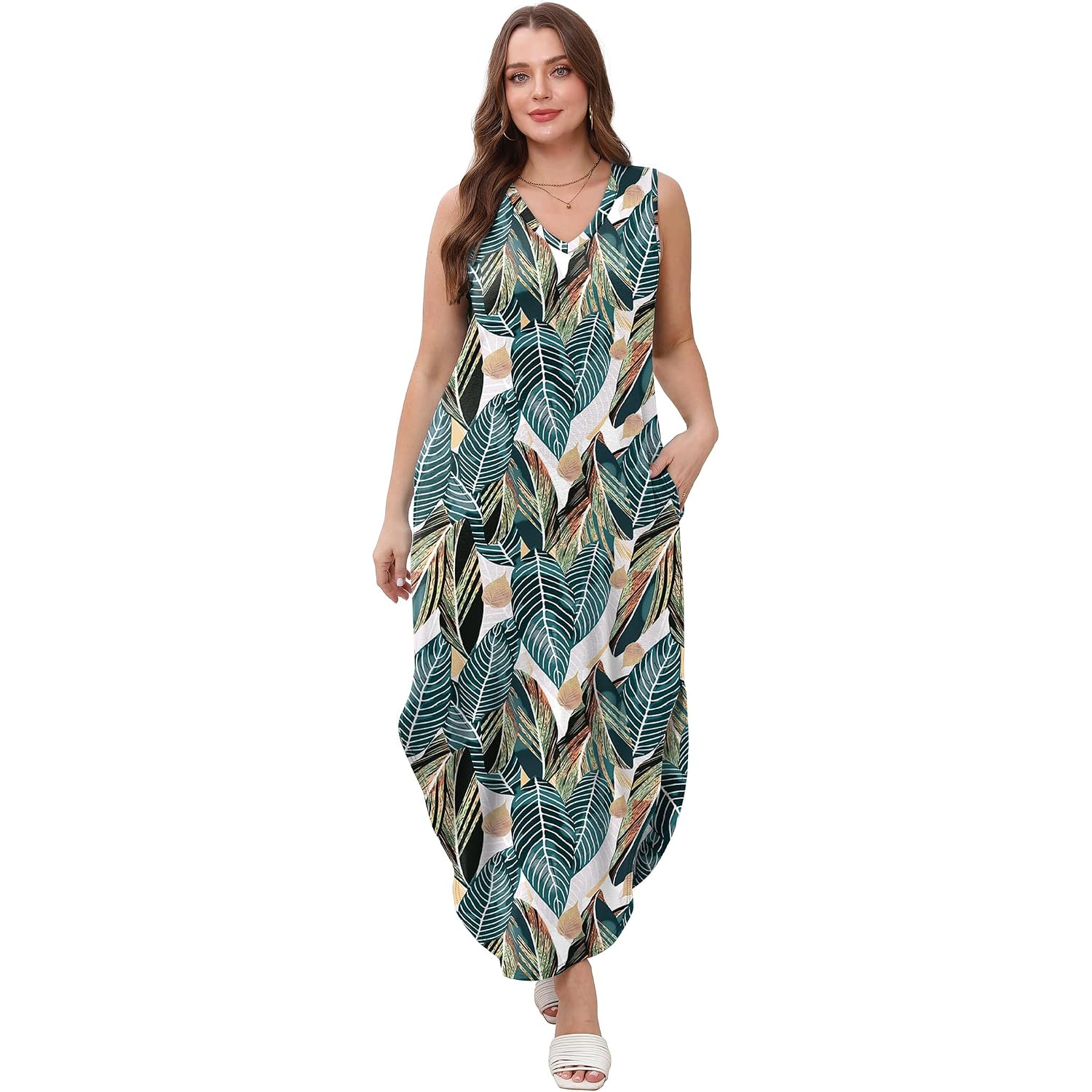 Sampeel Summer Dresses Maxi Dress Vacation Beach Sundresses 2025 With Pockets
