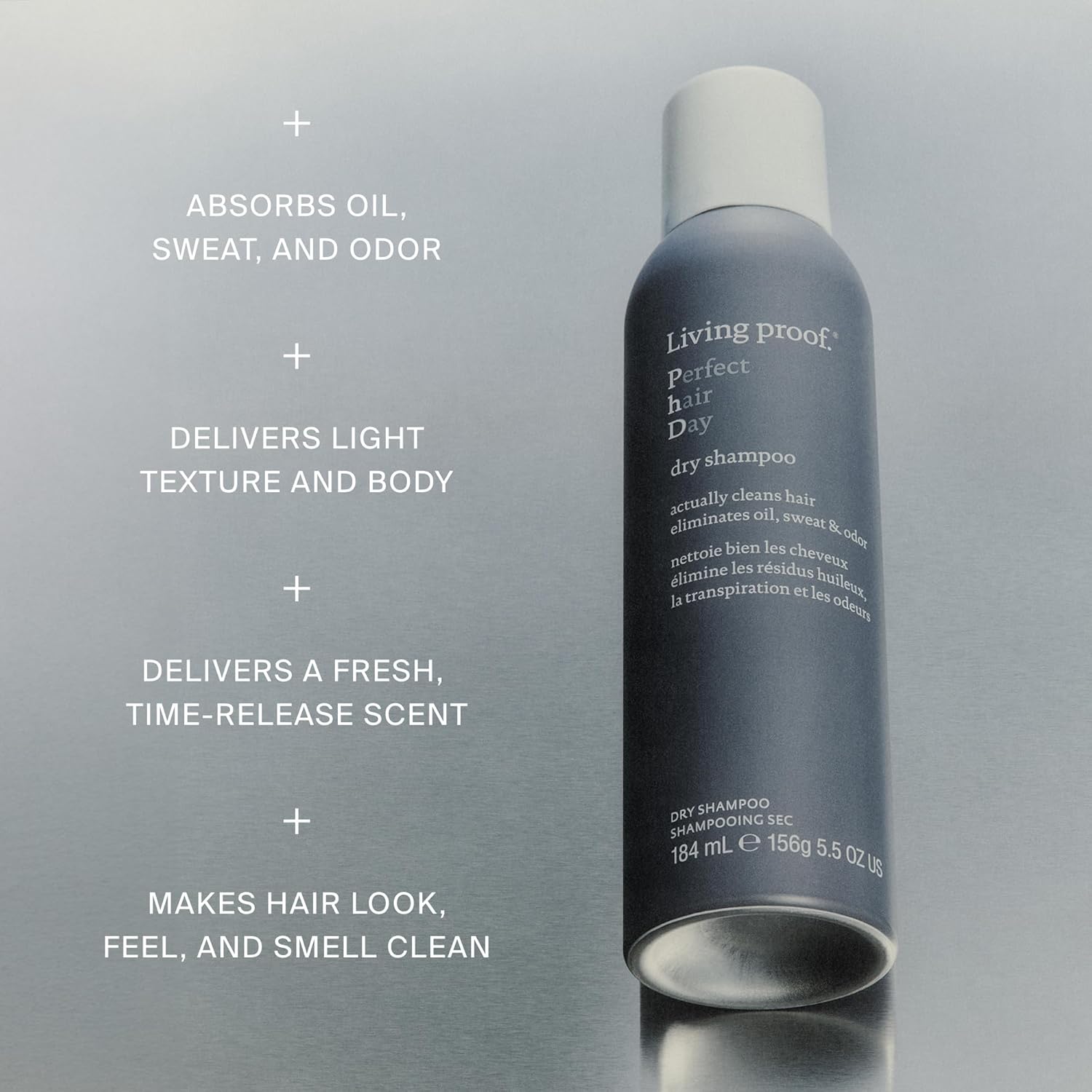 Living proof Perfect Hair Day Dry Shampoo – Absorbs Oil, Sweat, Odor, Cleans Hair, Fresh Scent, Detoxifies Scalp for Women and Men