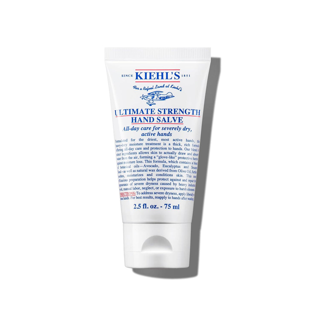 Kiehl's Ultimate Strength Hand Salve, Deeply Hydrating Hand Lotion, Thick and Rich Formula for Intense Moisture and Conditioning, Protects and Repairs Dry Skin, Paraben and Gluten Free