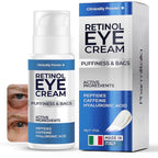 Under Eye Cream For Puffiness And Bags Under Eyes - Eye Bags Treatment For Men & Women - Anti Wrinkle Cream For Dark Circles, Baggy Eyes Treatment For Women With Retinol, Hyaluronic Acid & Caffeine