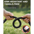 Garden Hose, Lightweight, Ultra Flexible, Durable, Kink-Free Water Hose - Made Of Tpu, Drinking Water Safe Material, Non-Shrinking, Easy To Store, All-Weather, Black (50 Ft)