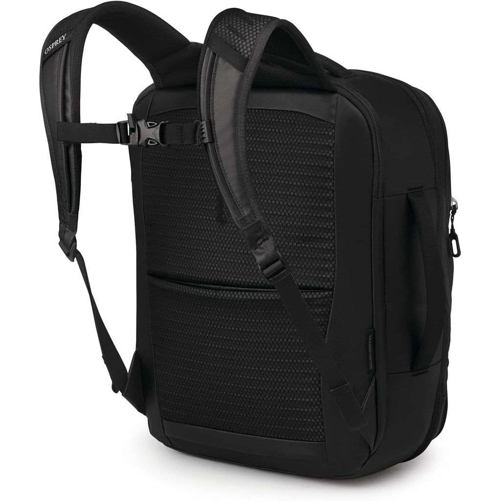 Osprey Transporter 26+6 Travel Pack - Expandable Personal Item Backpack With Laptop Sleeve - Lightweight Daypack, Raven Black