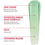 Uv Skin Recovery Green Tint All Mineral, Redness Reduction, Sensitive Skin Face Sunscreen Spf 50