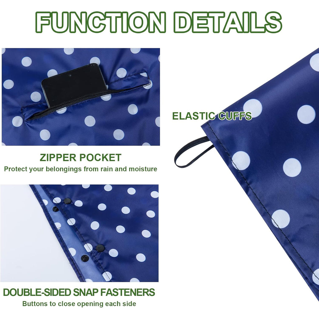 Hooded Rain Ponchos For Adult - Rain Coat And Rain Jacket With Waterproof Pocket And Zipper