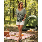 Womens Short Sleeve Summer Tops V Neck Dressy Casual Shirts Trendy Tunic Blouses 2026 Vacation Fashion Clothes