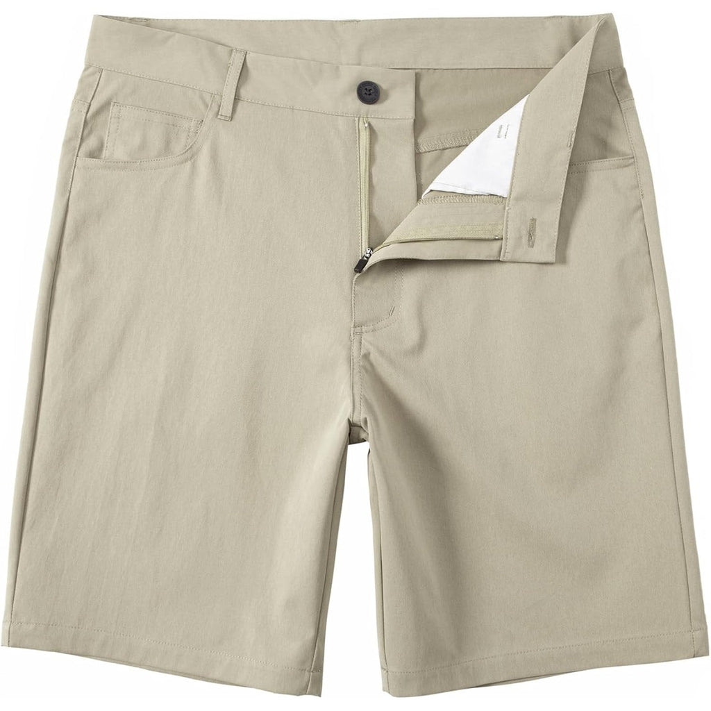 Men'S Slim Fit Casual Golf Shorts Light-Stretch Dress Basic Shorts Classic-Fit 9" Inch With 4 Pockets