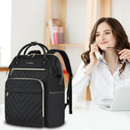Vankean 17 Inch Laptop Backpack For Women Large Capacity Waterproof Daypack