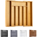 Bellsal Silverware Organizer Kitchen Drawer Organizer Expandable Bamboo Utensil Holder Cutlery Tray for Kitchen Utensil and Flatware Bedroom Office