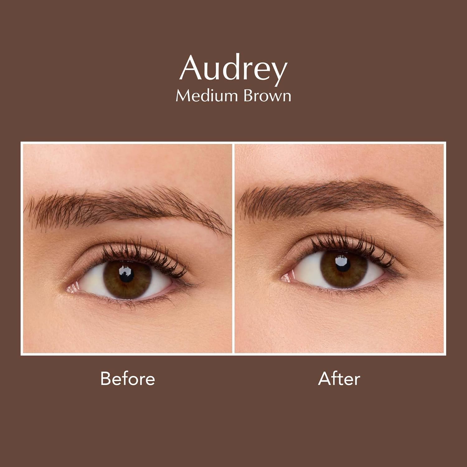 Thrive Causemetics Instant Brow Fix Semi-Permanent Eyebrow Gel, Waterproof Tinted Eye Brow Gel with Vitamin B5, Smudge-Proof, Long Lasting Definition, Vegan & Cruelty Free, Audrey (Medium Brown)