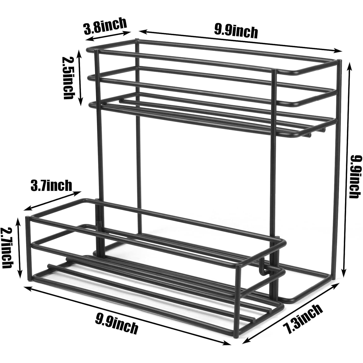 Mcsapil Coffee Syrup Organizer(6 Bottle Capacity),Coffee Syrup Rack For Coffee Bar,Kitchen.Small Wine Rack For Bar,Family,Storage For Syrup, Wine, Dressing