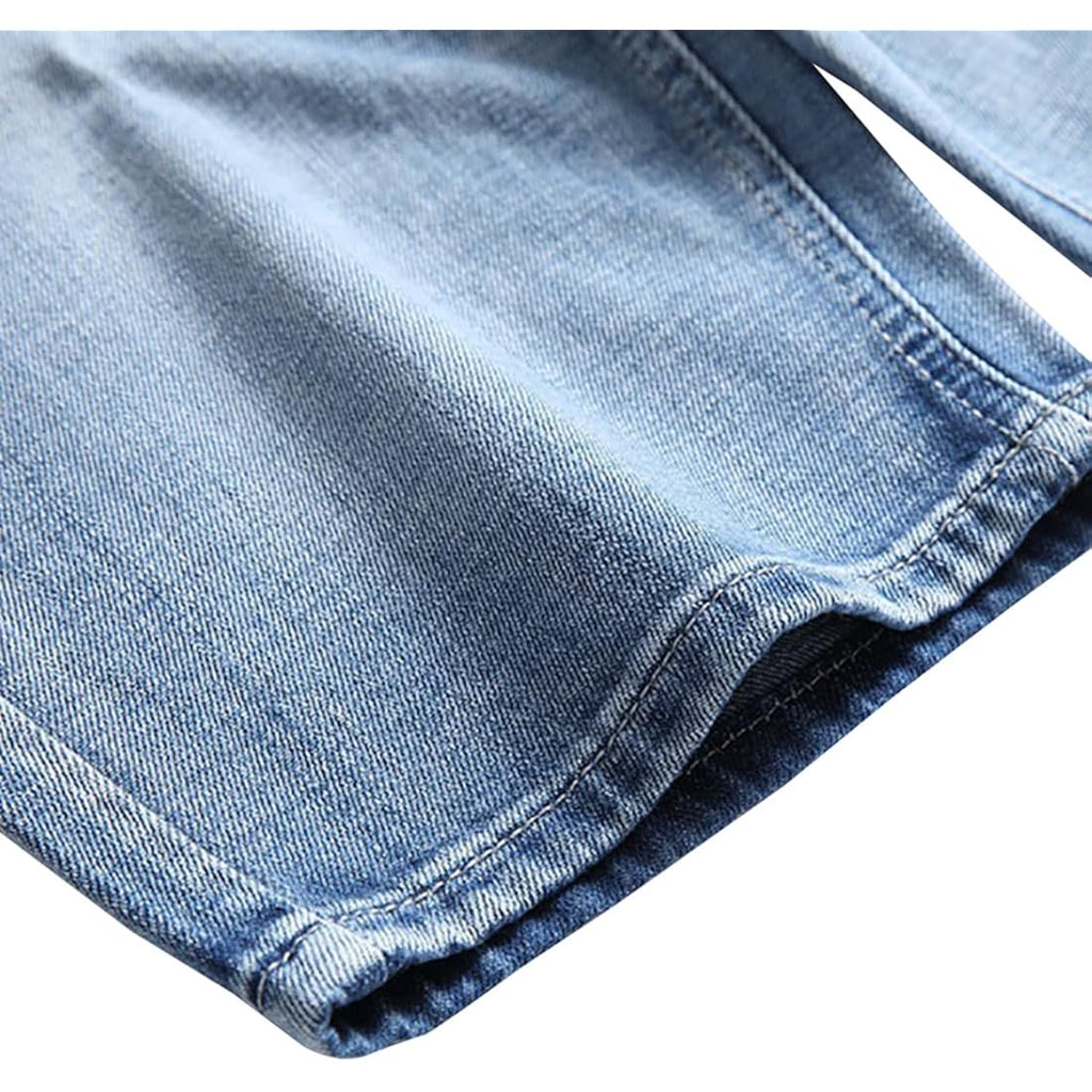 Longbida Men'S Jean Shorts Summer Casual Stretch Denim Jorts | Relaxed Fit