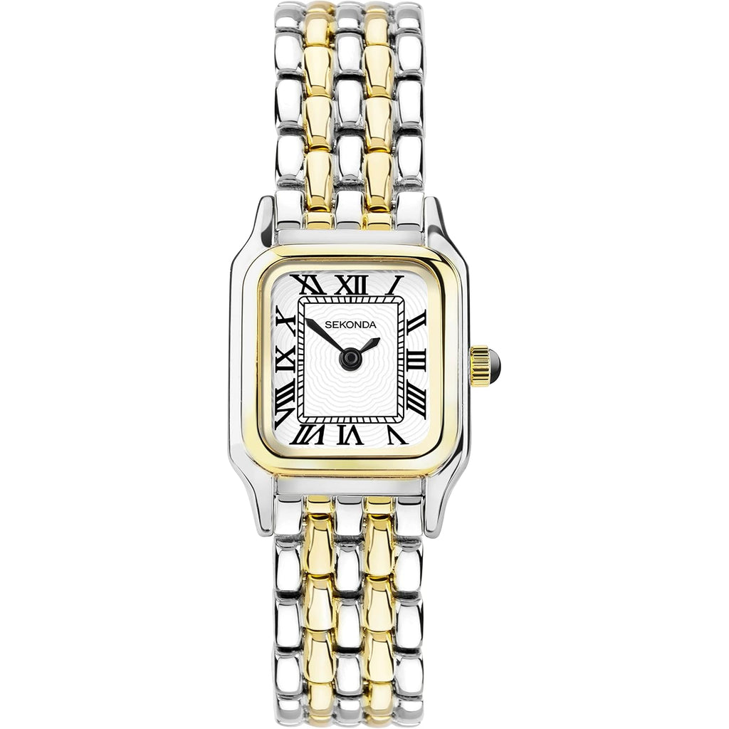 Sekonda Monica Ladies 20Mm Quartz Watch In White With Roman Numerals, Analogue Display And Alloy Strap