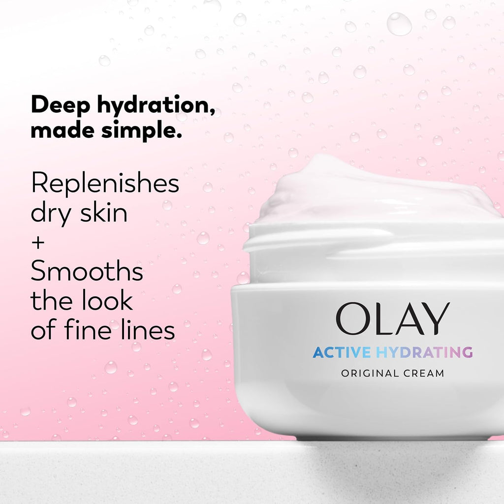 Olay Active Hydrating Cream Face Moisturizer, 1.9 Fl Oz