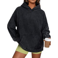 Trendy Queen Oversized Hoodies For Women Teen Girl Winter Sweatshirt Cute Acid Wash Pullover