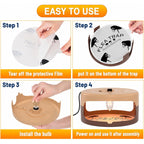 2 Pack Flea Traps For Inside Your Home, Indoor Flea Traps With 8 Sticky Pads, Flea Monitoring Trap For Home, Sticky Insect Catcher For Fleas, Moths & Gnats