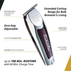 Wahl Professional 5 Star Cordless Detailer Li Trimmer T Wide Blade, Lithium-Ion Battery 100 Min Runtime For Hair & Beard, With Charging Stand