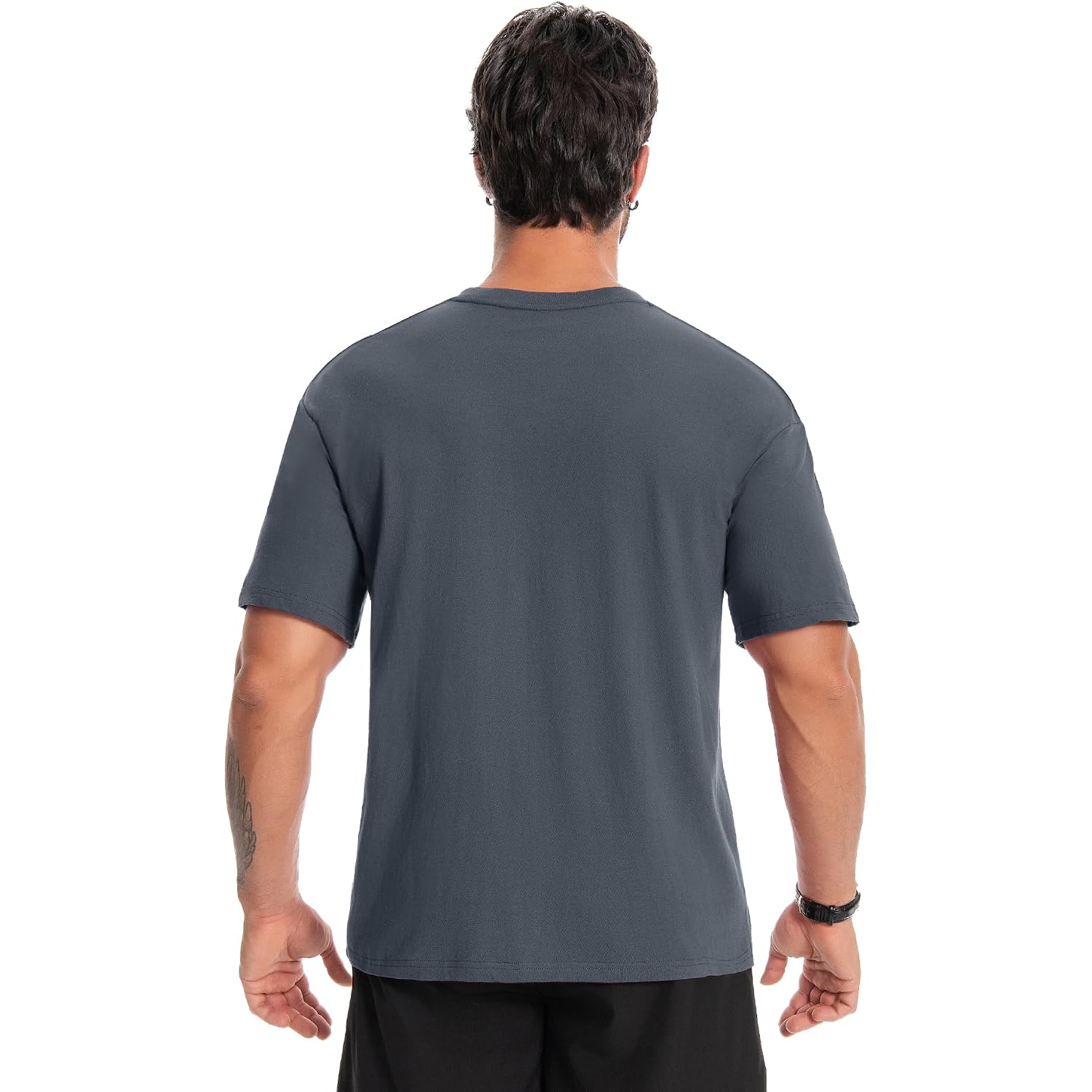 Little Beauty 5 Pack Men'S T-Shirts Crew Neck Short Sleeve Cotton Tee Casual Summer Tops