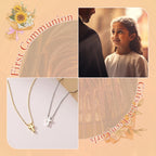 Mothers Day Gifts for Mom Cross Necklace for Women Girls, Dainty 14K Gold Silver Plated Cross Choker Jewelry Non Tarnish Waterproof Cute Simple Small Necklace Christian Baptism Religious Faith Jewelry Gifts