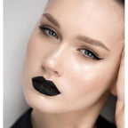 Black Matte Liquid Lipstick - Pure Black, Up to 16H Wear, Smudge Proof Transfer-Proof & Waterproof, High Pigment Lip Color for Goth, Cosplay, Halloween, 0.17 Fl Oz (Mystical Moment)