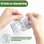 110 Packs 100Cc Food Grade Oxygen Absorbers (10 Packs In Individual Vacuum Bag, 11X Packs Of 10), Oxygen Absorbers For Food Storage, With Oxygen Indicator, For Mylar Bags, Mason Jars, Canning