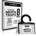 Clothing Moth Traps - 8 Pack - Non Toxic Moth Traps For Clothes With Pheromone Attractant - Odorless Sticky Trap For Closet, Carpets