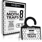 Clothing Moth Traps - 8 Pack - Non Toxic Moth Traps For Clothes With Pheromone Attractant - Odorless Sticky Trap For Closet, Carpets