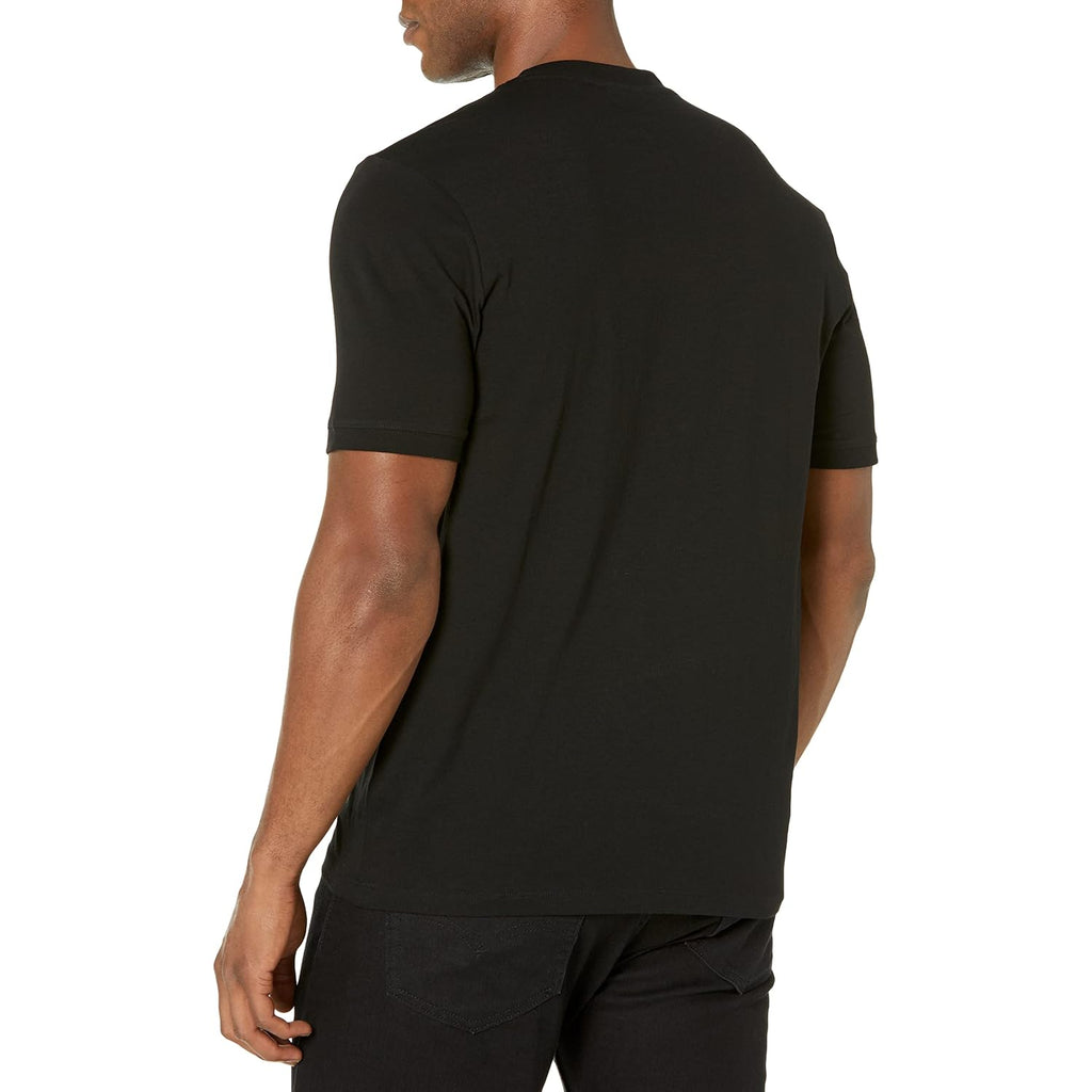 Hugo Mens Ribbed Crew Neck Regular Fit Center Logo T-Shirt