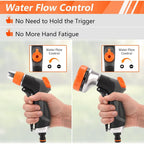 2 Pack Garden Hose Nozzle High Pressure 10 & 2 Water Hose Nozzle | Rust-Proof Thumb Flow Control, Leak-Proof 3/4" Nh Fitting, Ideal For Car Washing, Lawn Watering, Garden Care & Patio Cleaning